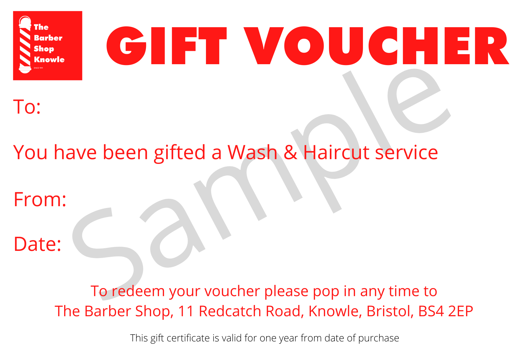 Copy of Gift voucher wash & haircut website